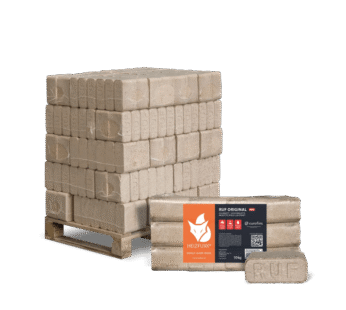 Heizfuxx RUF Original Red Holzbriketts Hartholz 10kg x 30 Gebinde 300kg Palette