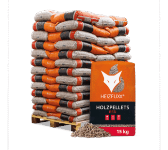 Heizfuxx Red ENplus A1 Holzpellets Hartholz 15kg x 65 Sack 975kg Palette