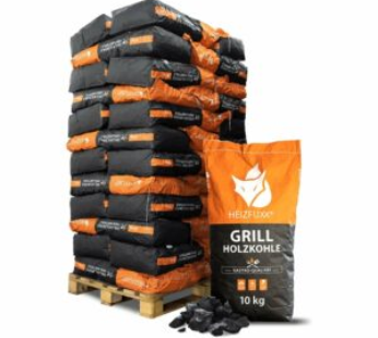 Grillholzkohle 20–80 mm – 36 x 10 kg – Premium Hartholz