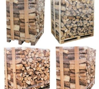 Kaminholz 40 cm – 4 Paletten – 2× Weißeiche und 2× Buche/Hainbuche – extra trocken